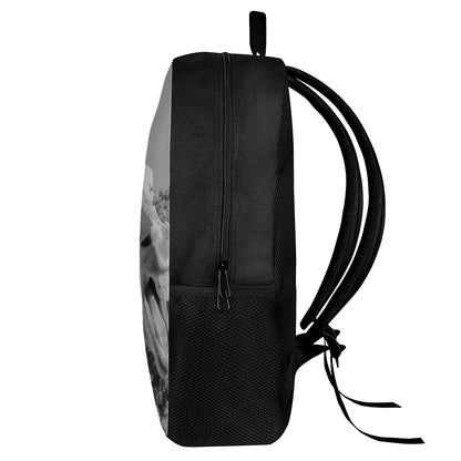 Black And White Funny Donkey Print 17 Inch Backpack