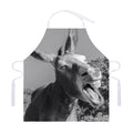 Black And White Funny Donkey Print Adjustable Apron