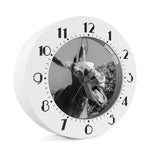 Black And White Funny Donkey Print Alarm Clock