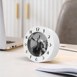 Black And White Funny Donkey Print Alarm Clock