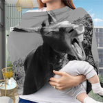 Black And White Funny Donkey Print Baby Seat Cover