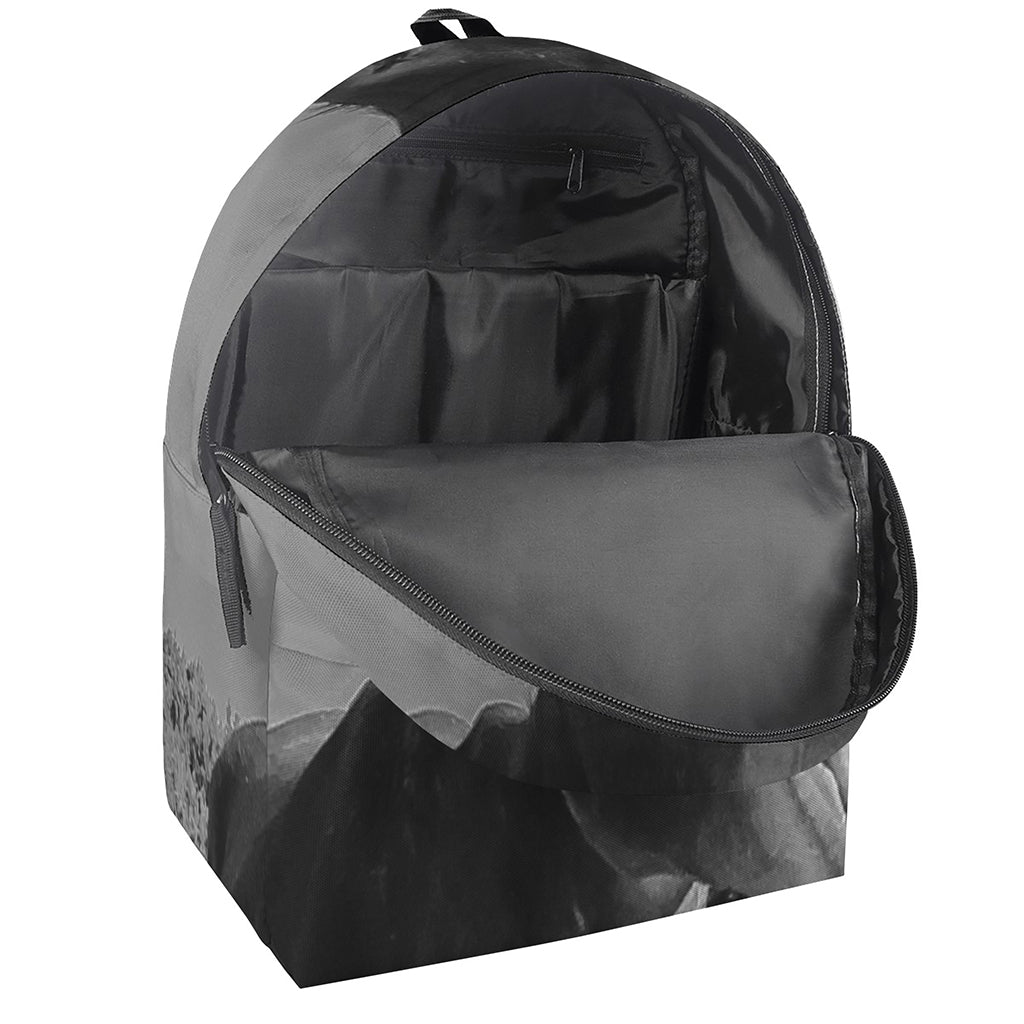 Black And White Funny Donkey Print Backpack