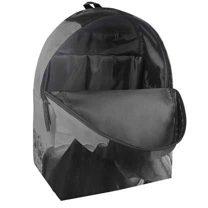 Black And White Funny Donkey Print Backpack