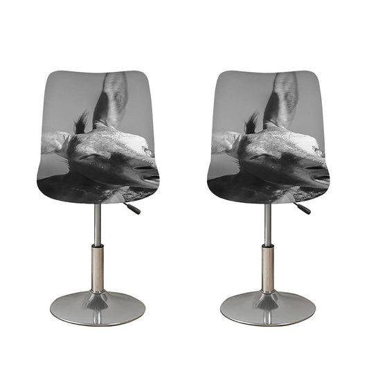 Black And White Funny Donkey Print Bar Stool Covers