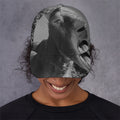 Black And White Funny Donkey Print Baseball Cap