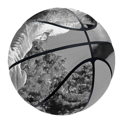 Black And White Funny Donkey Print Basketball