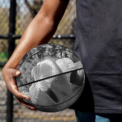 Black And White Funny Donkey Print Basketball