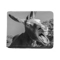 Black And White Funny Donkey Print Bifold Wallet