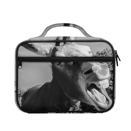 Black And White Funny Donkey Print Briefcase Bible Bag