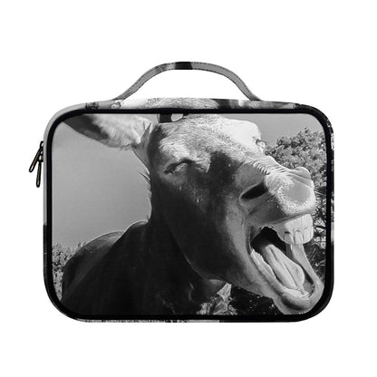 Black And White Funny Donkey Print Briefcase Bible Bag