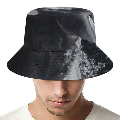 Black And White Funny Donkey Print Bucket Hat