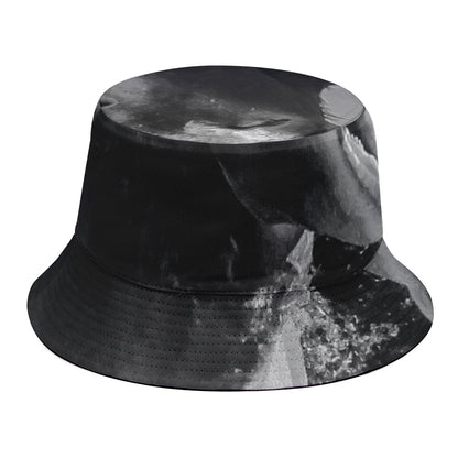 Black And White Funny Donkey Print Bucket Hat