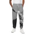 Black And White Funny Donkey Print Cotton Sweatpants