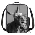 Black And White Funny Donkey Print Crossbody Lunch Bag