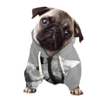 Black And White Funny Donkey Print Dog Zip Up Hoodie