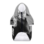 Black And White Funny Donkey Print Dog Zip Up Hoodie