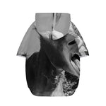 Black And White Funny Donkey Print Dog Zip Up Hoodie