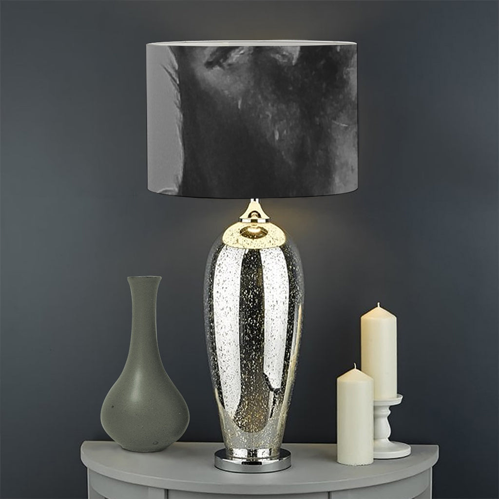 Black And White Funny Donkey Print Drum Lamp Shade