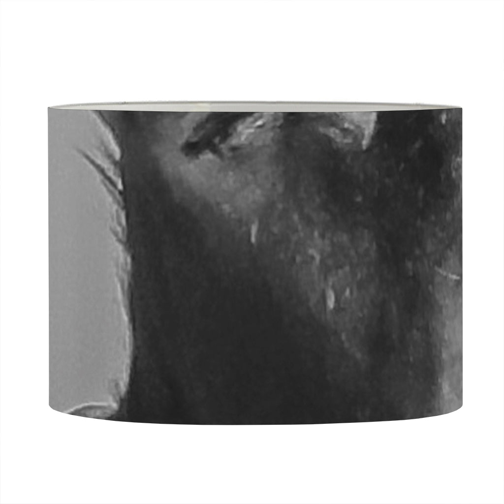 Black And White Funny Donkey Print Drum Lamp Shade