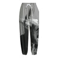 Black And White Funny Donkey Print Fleece Lined Knit Pants