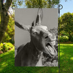 Black And White Funny Donkey Print Garden Flag