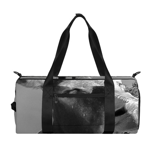 Black And White Funny Donkey Print Gym Bag