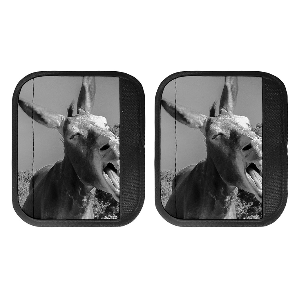 Black And White Funny Donkey Print Handle Covers