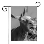 Black And White Funny Donkey Print House Flag