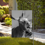 Black And White Funny Donkey Print House Flag