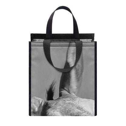 Black And White Funny Donkey Print Insulated Lunch Tote