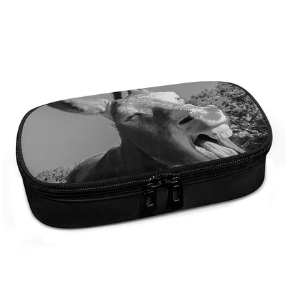 Black And White Funny Donkey Print Insulin Cooler Travel Case