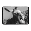 Black And White Funny Donkey Print Kitchen Mat