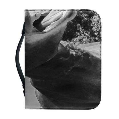 Black And White Funny Donkey Print Leather Bible Cover