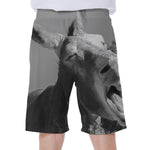 Black And White Funny Donkey Print Men's Beach Shorts