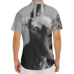 Black And White Funny Donkey Print Men's Deep V-Neck Shirt