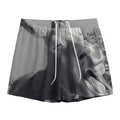 Black And White Funny Donkey Print Mesh Shorts