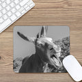 Black And White Funny Donkey Print Mouse Pad
