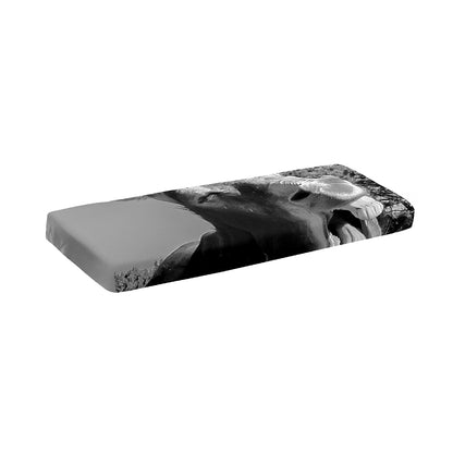Black And White Funny Donkey Print Piano Keyboard Cover