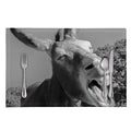 Black And White Funny Donkey Print Placemat