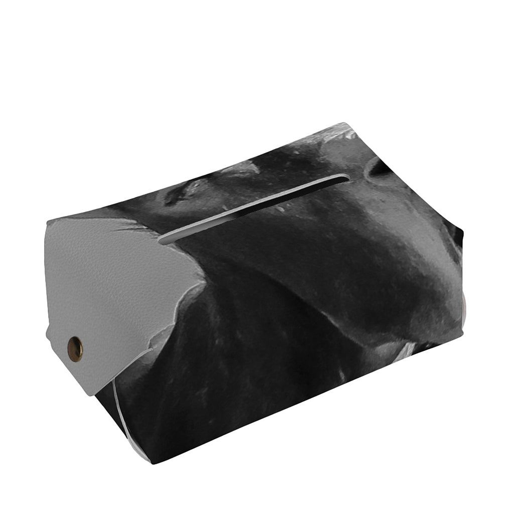 Black And White Funny Donkey Print Rectangle Tissue Box Cover