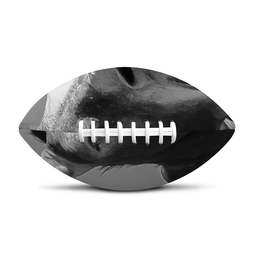 Black And White Funny Donkey Print Rugby Ball