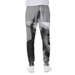 Black And White Funny Donkey Print Scuba Joggers