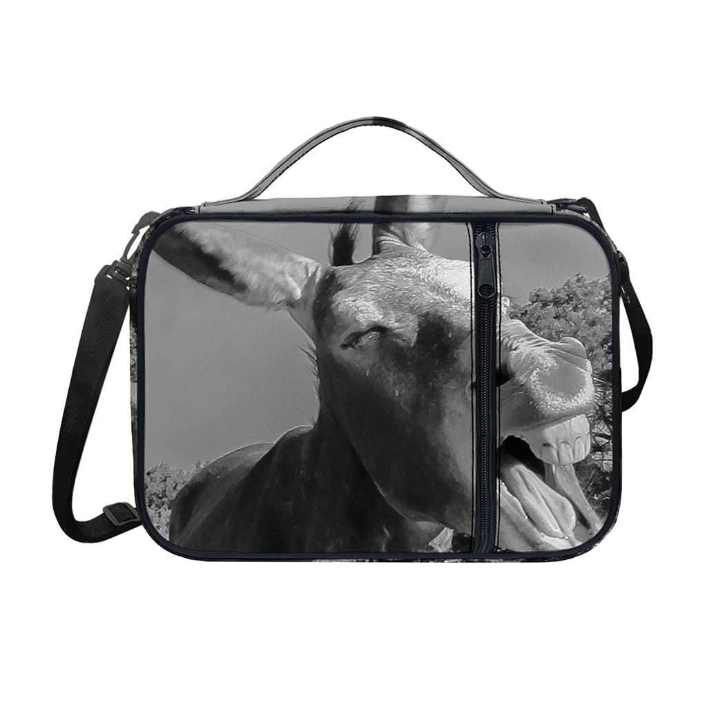 Black And White Funny Donkey Print Shoulder Strap Bible Bag