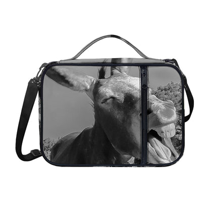 Black And White Funny Donkey Print Shoulder Strap Bible Bag