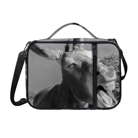 Black And White Funny Donkey Print Shoulder Strap Bible Bag