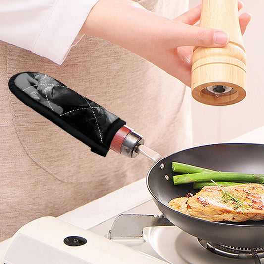 Black And White Funny Donkey Print Skillet Handle Cover