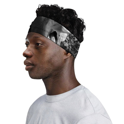 Black And White Funny Donkey Print Sports Headband