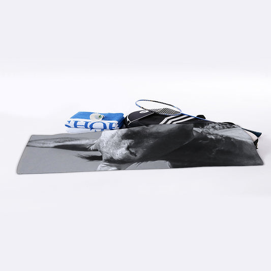 Black And White Funny Donkey Print Sports Towel