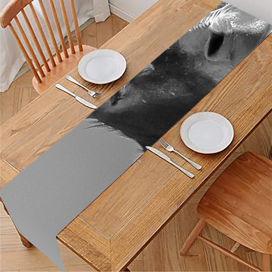 Black And White Funny Donkey Print Table Runner