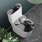Black And White Funny Donkey Print Toilet Lid And Tank Cover Set